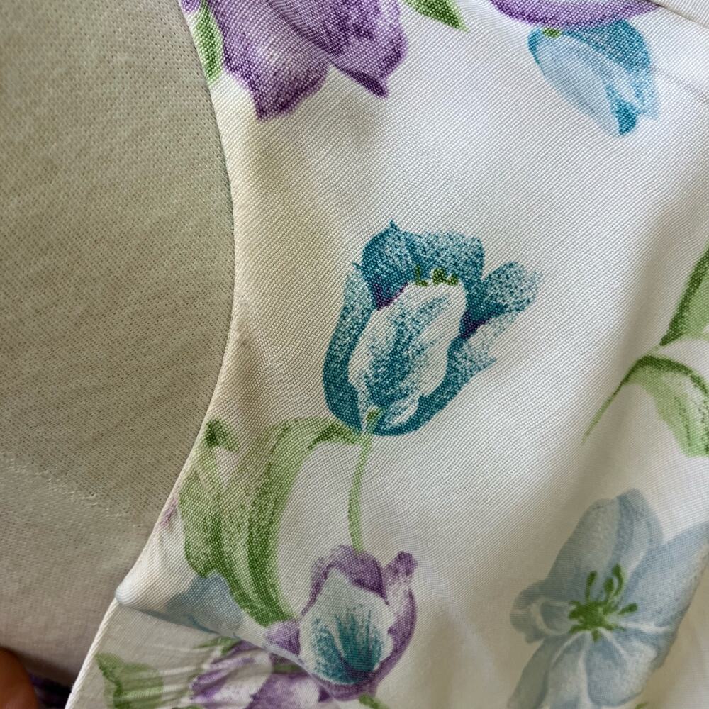 VTG 90s Dress New Moves Sz S Sz Floral Knee Length Tie Back Coquette Prairie - Picture 12 of 15
